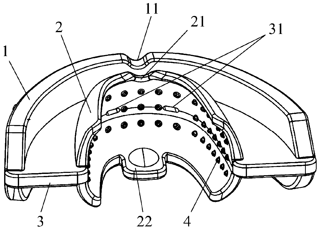 Device for treating tic disorder placed in oral cavity