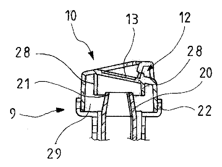 Device for determining a filling level