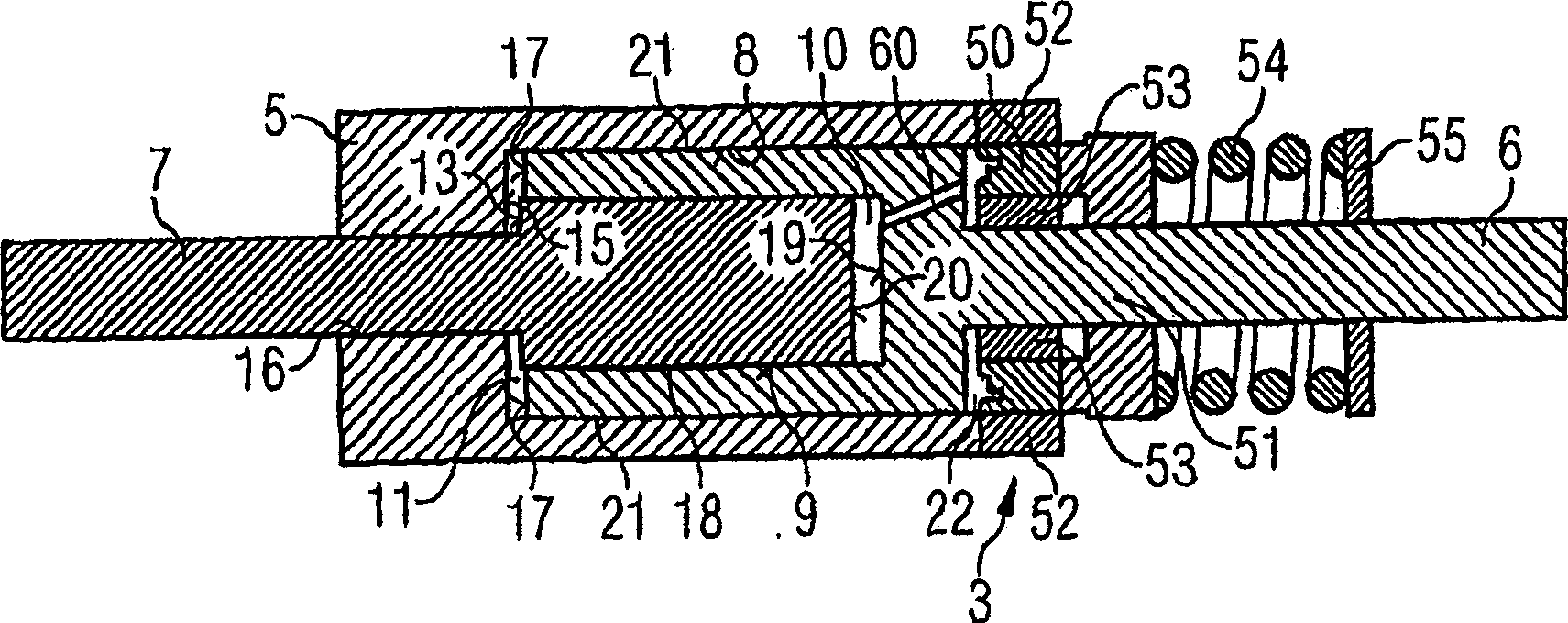 Component, chamber device and transfer device having the component