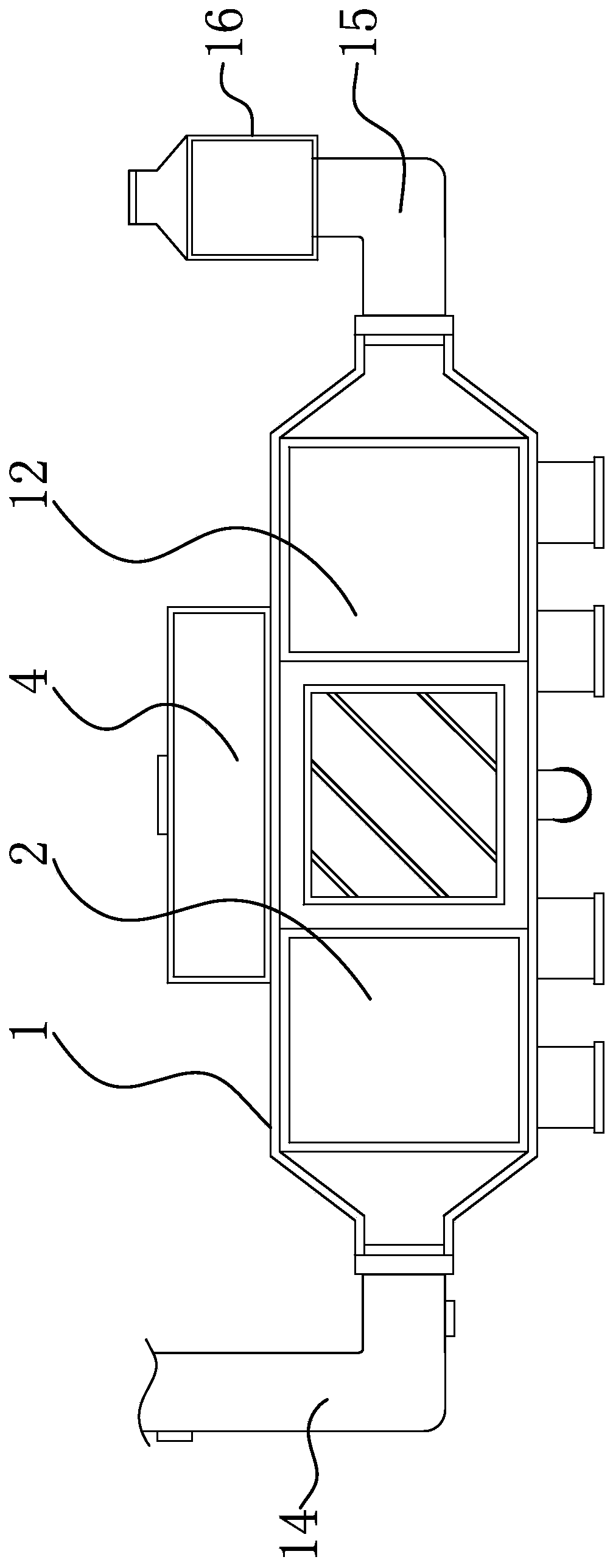 Waste gas treatment equipment for setting machine