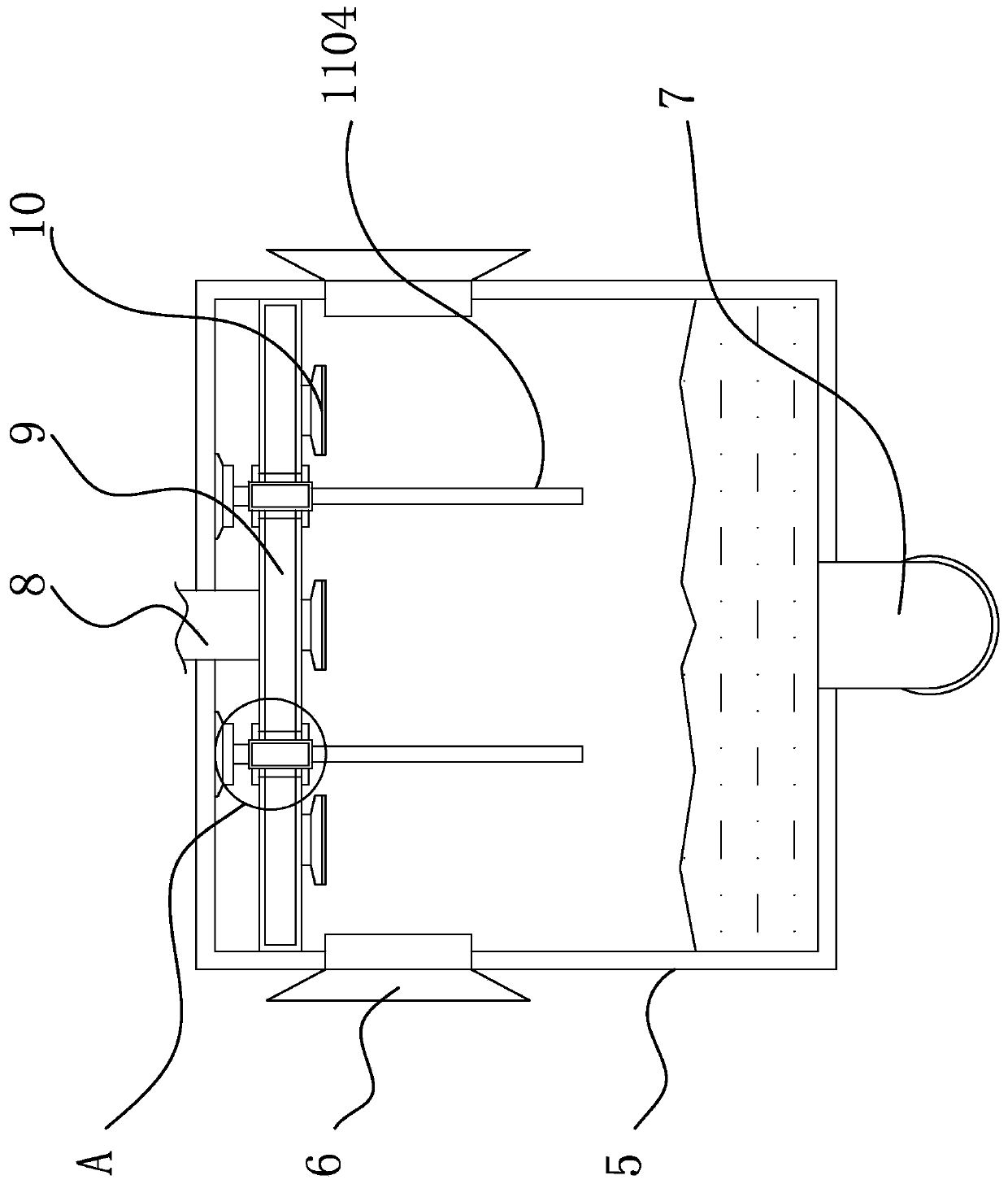 Waste gas treatment equipment for setting machine