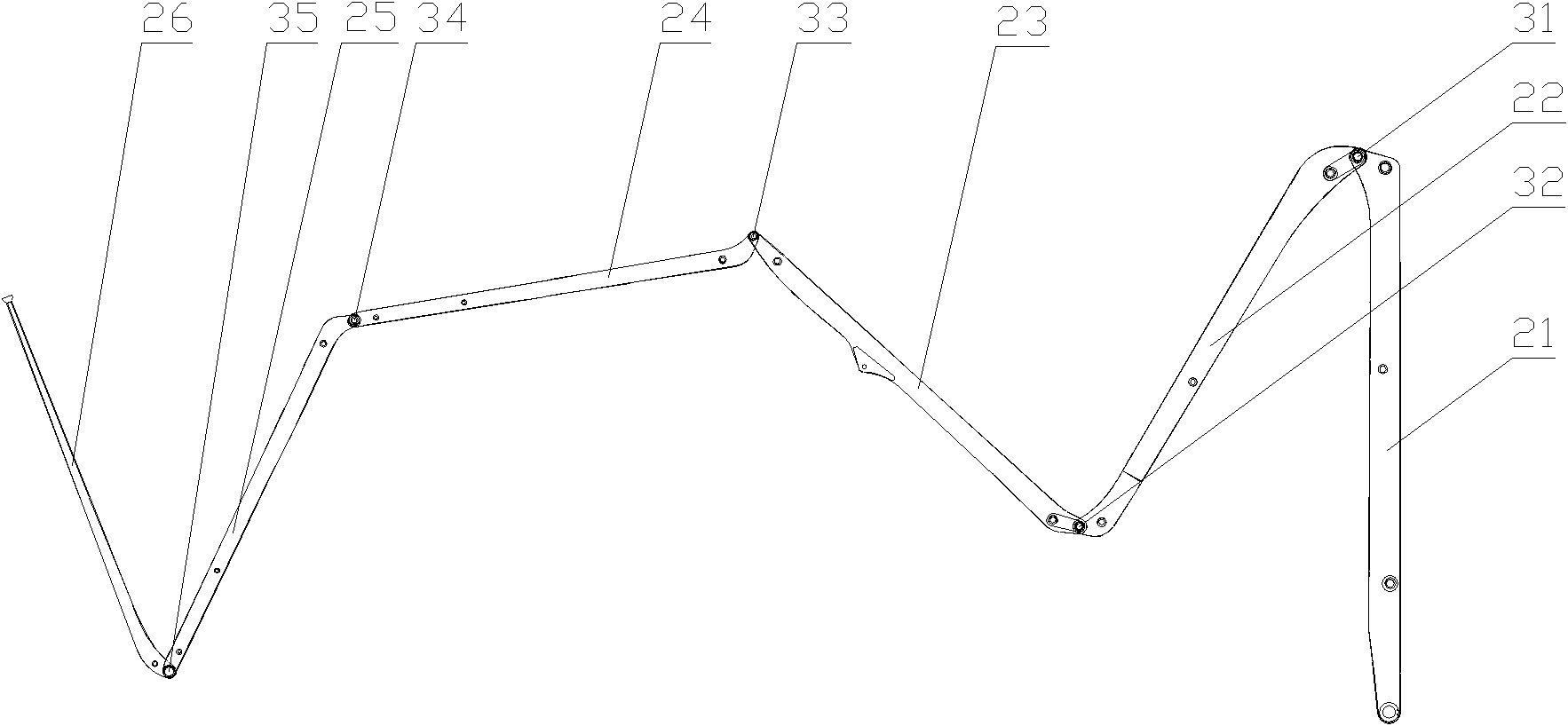 A boom type construction machine and its boom device