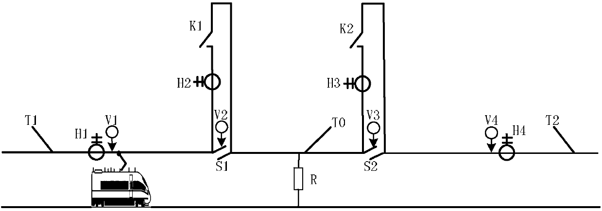 Automatic passing phase-separation system and method of electrified railway