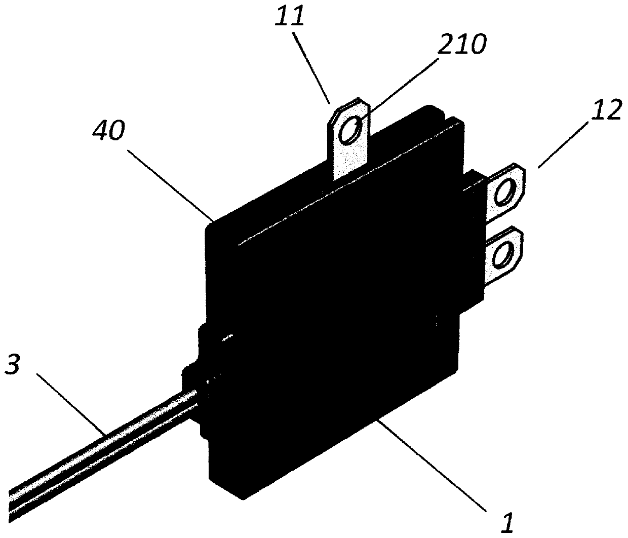 Power connector dedicated to heating film