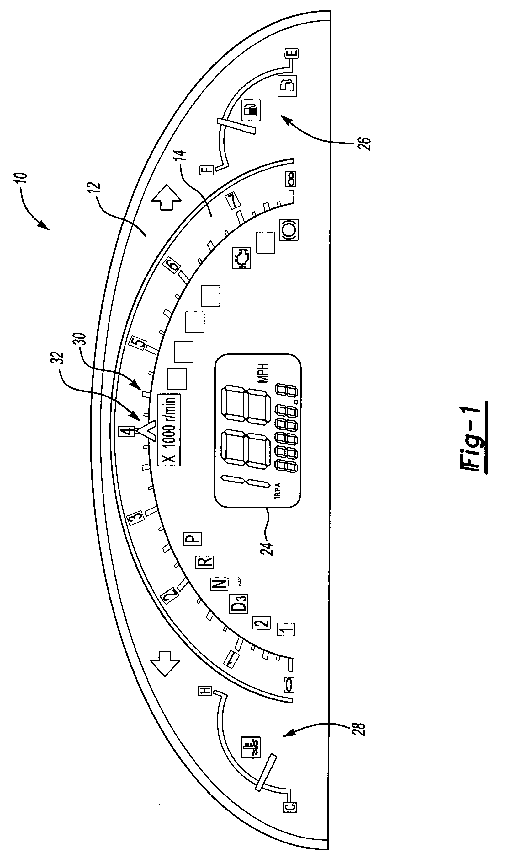 Generated pointer image for an instrument cluster display