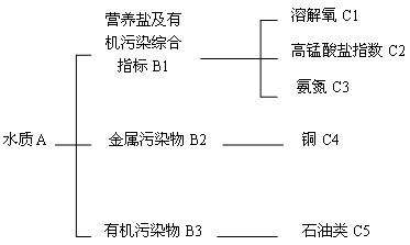 Surface water quality evaluation method based on combined weight