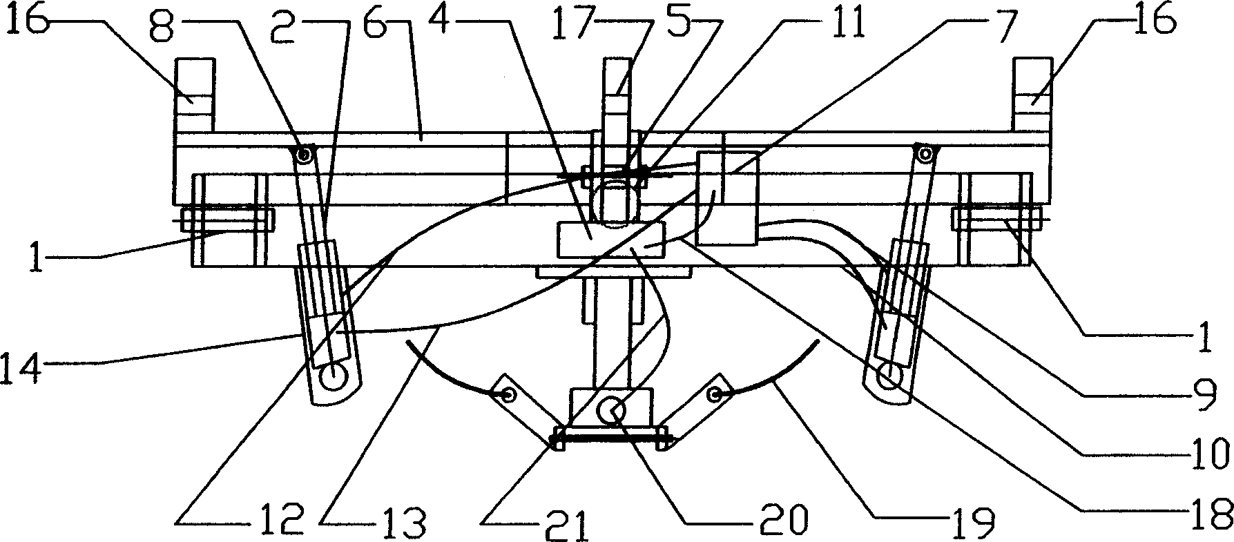 Automatic guiding device for tilless seeder of corn ridge