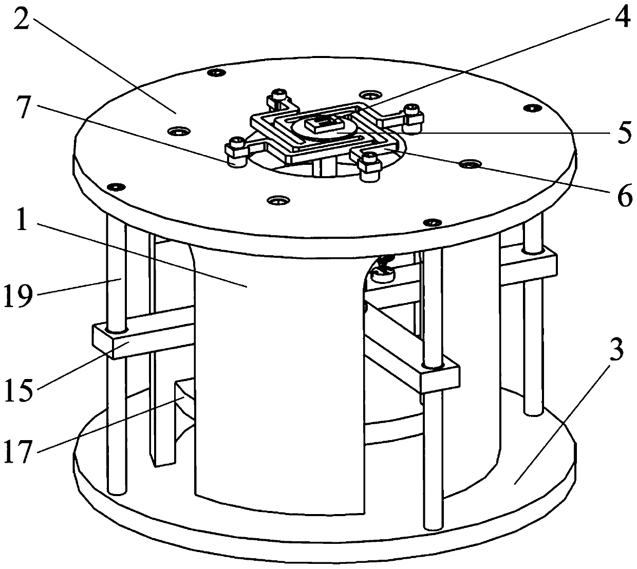 A four-axis excitation device that can dynamically drive mems microstructures