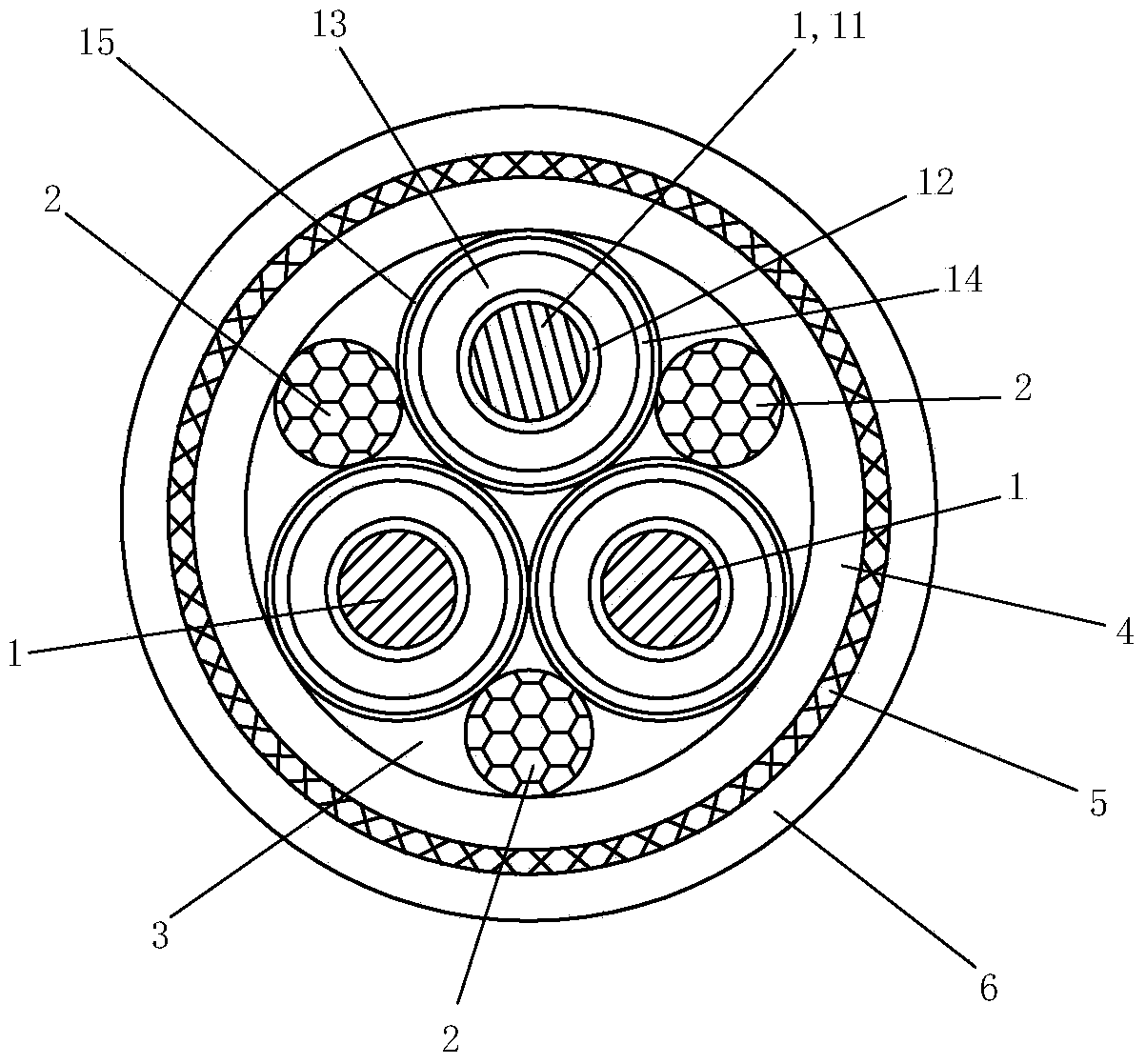 Ship and offshore oil platform power cable