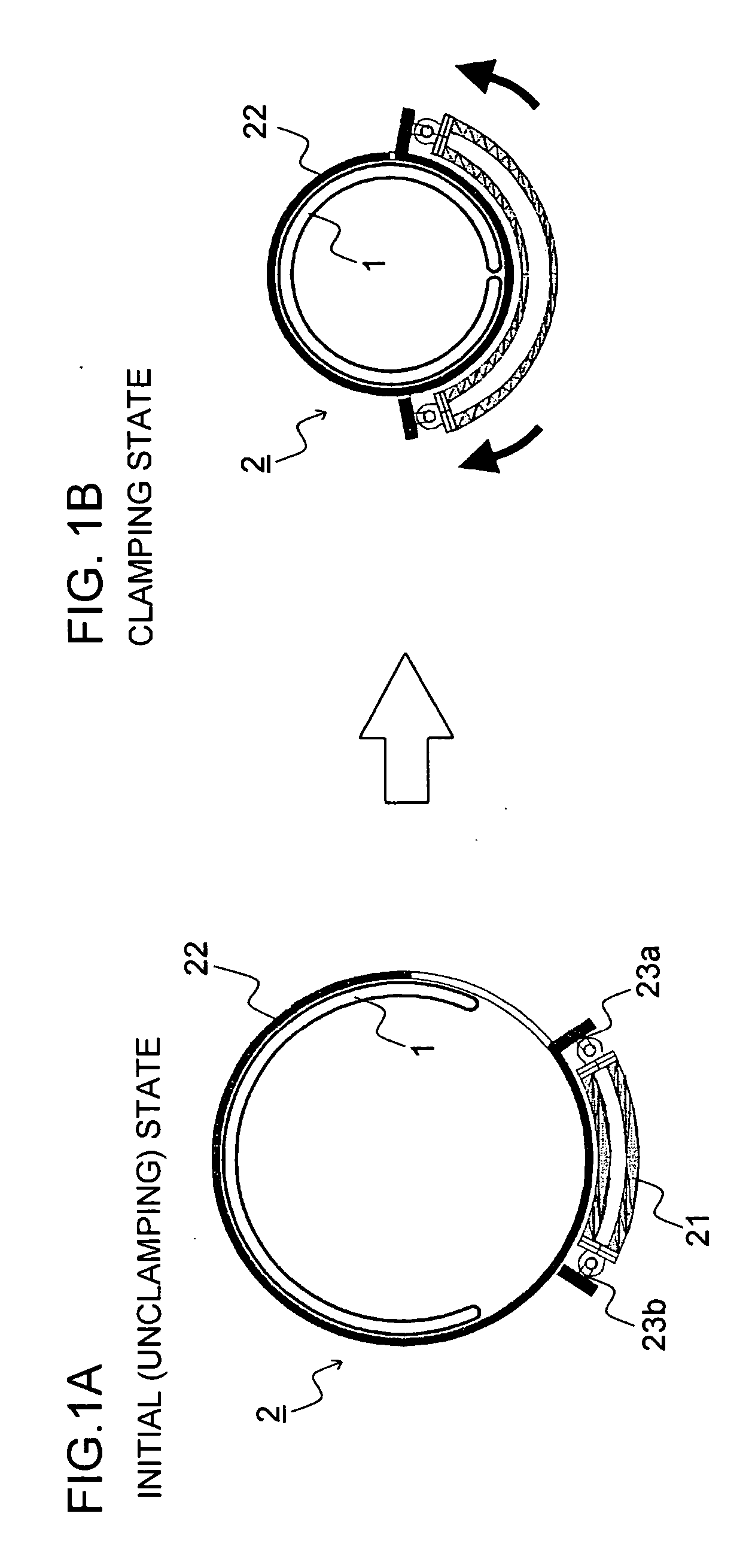 Sphygmomanometer clamping device and electronic sphygmomanometer