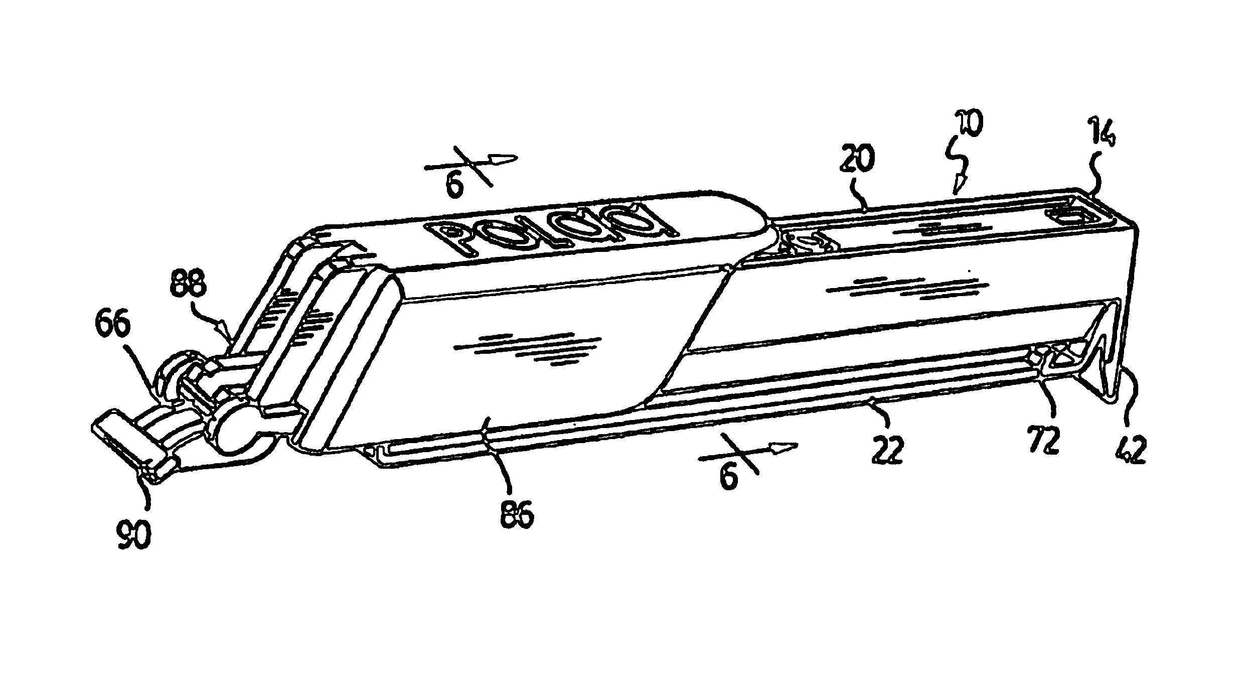 Hinged clip with separable jaws