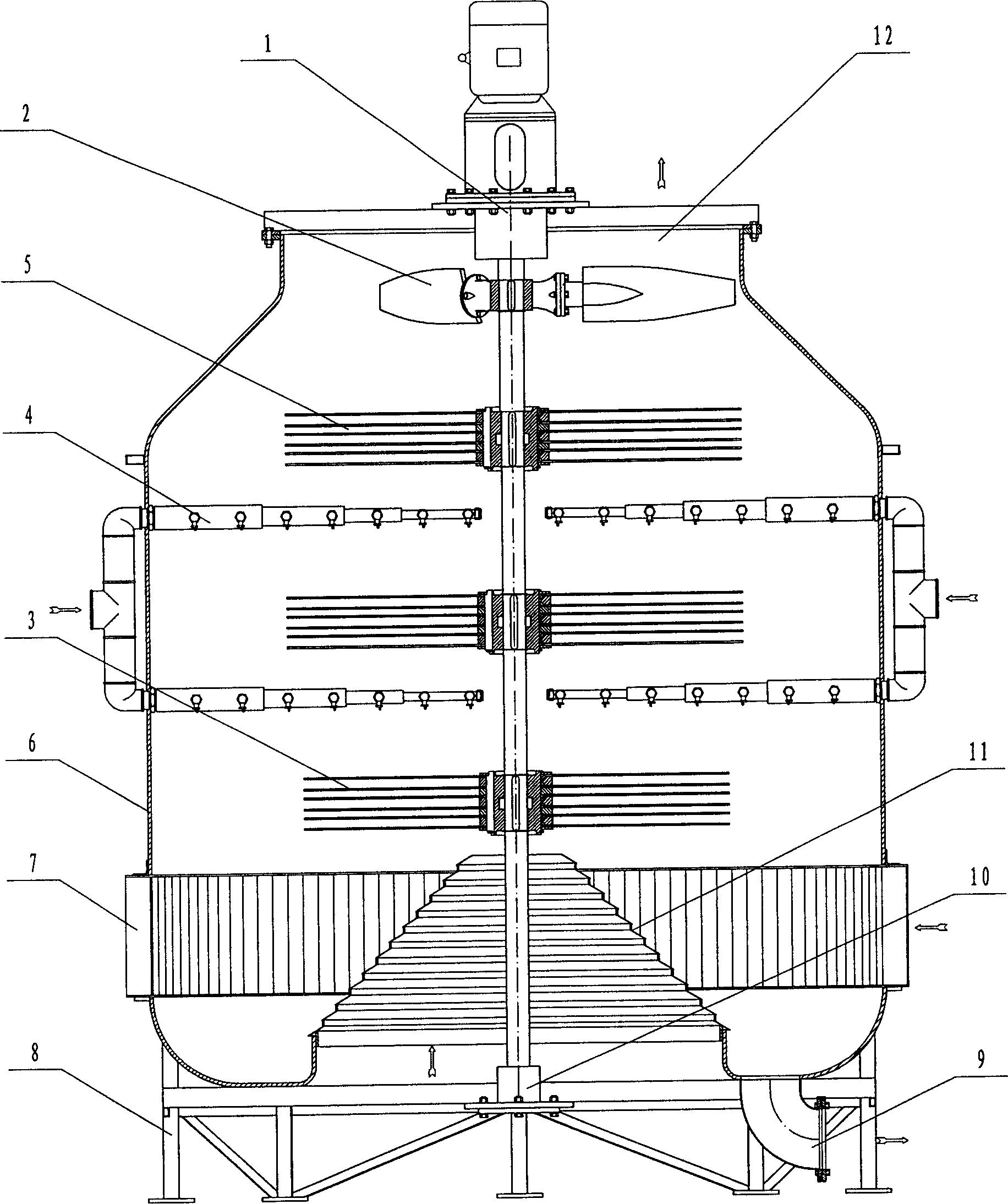 Cyclone cooling method and cooling tower