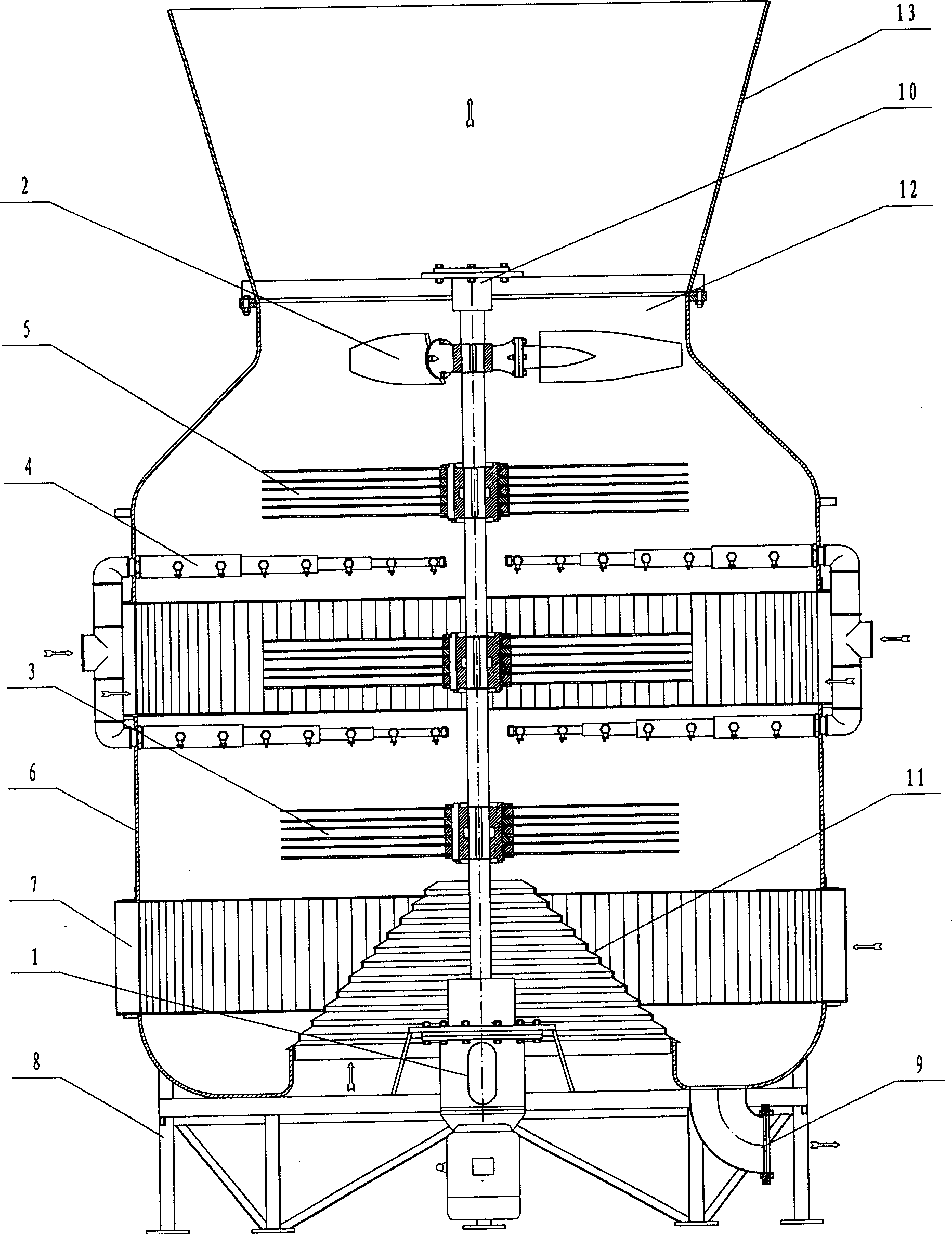 Cyclone cooling method and cooling tower