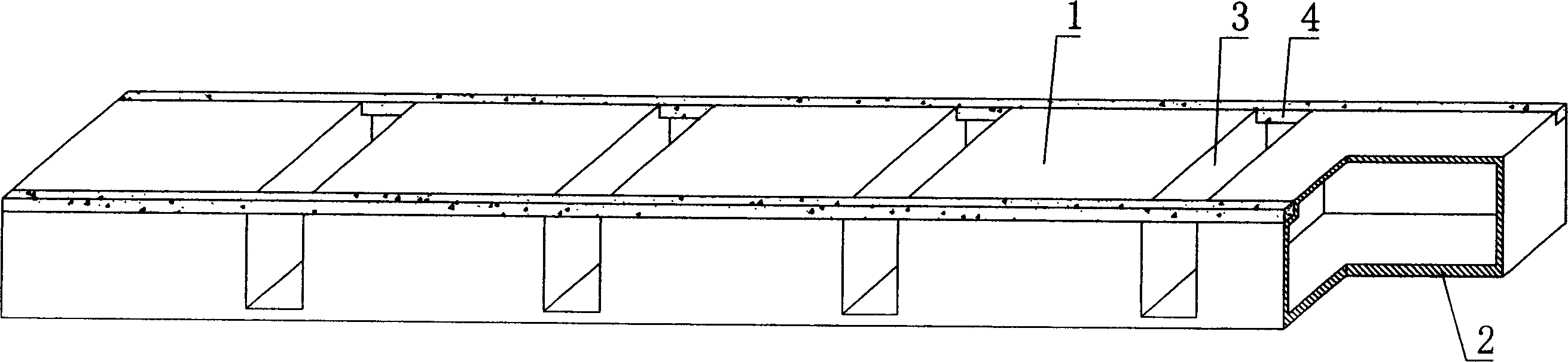 Cavity member for hollow slab