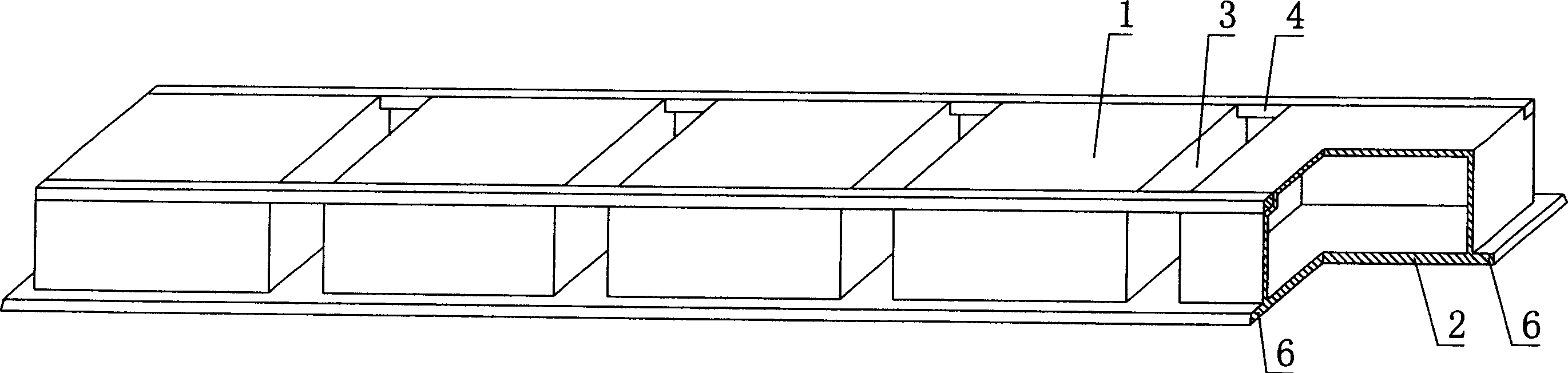 Cavity member for hollow slab