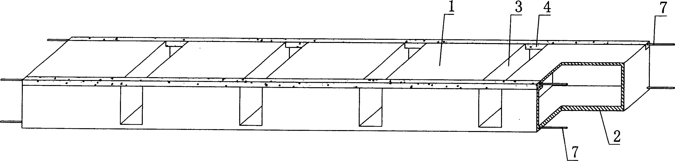 Cavity member for hollow slab