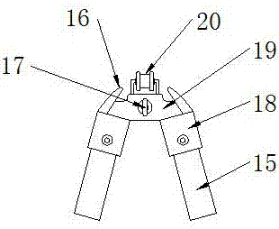 Reversed-V-shaped deflector rod