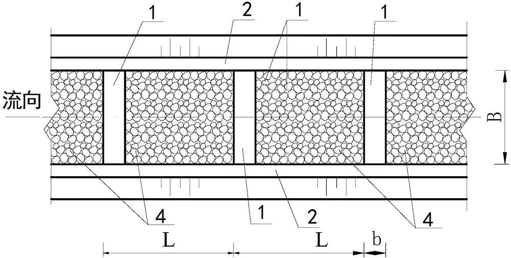 Debris flow drainage channel of steel cable net bottom protection type and its application and construction method