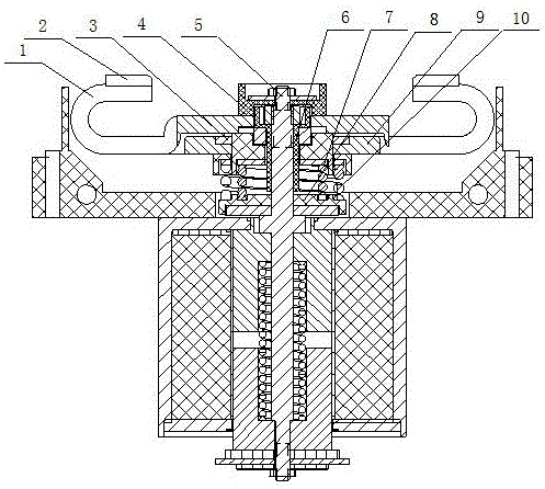 Moving contact structure of high-voltage direct current sealing contactor