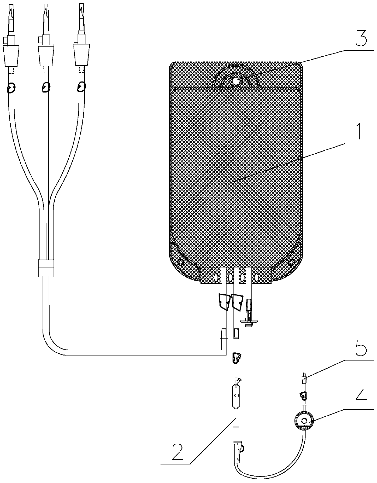 Disposable light-proof intravenous nutrition infusion bag