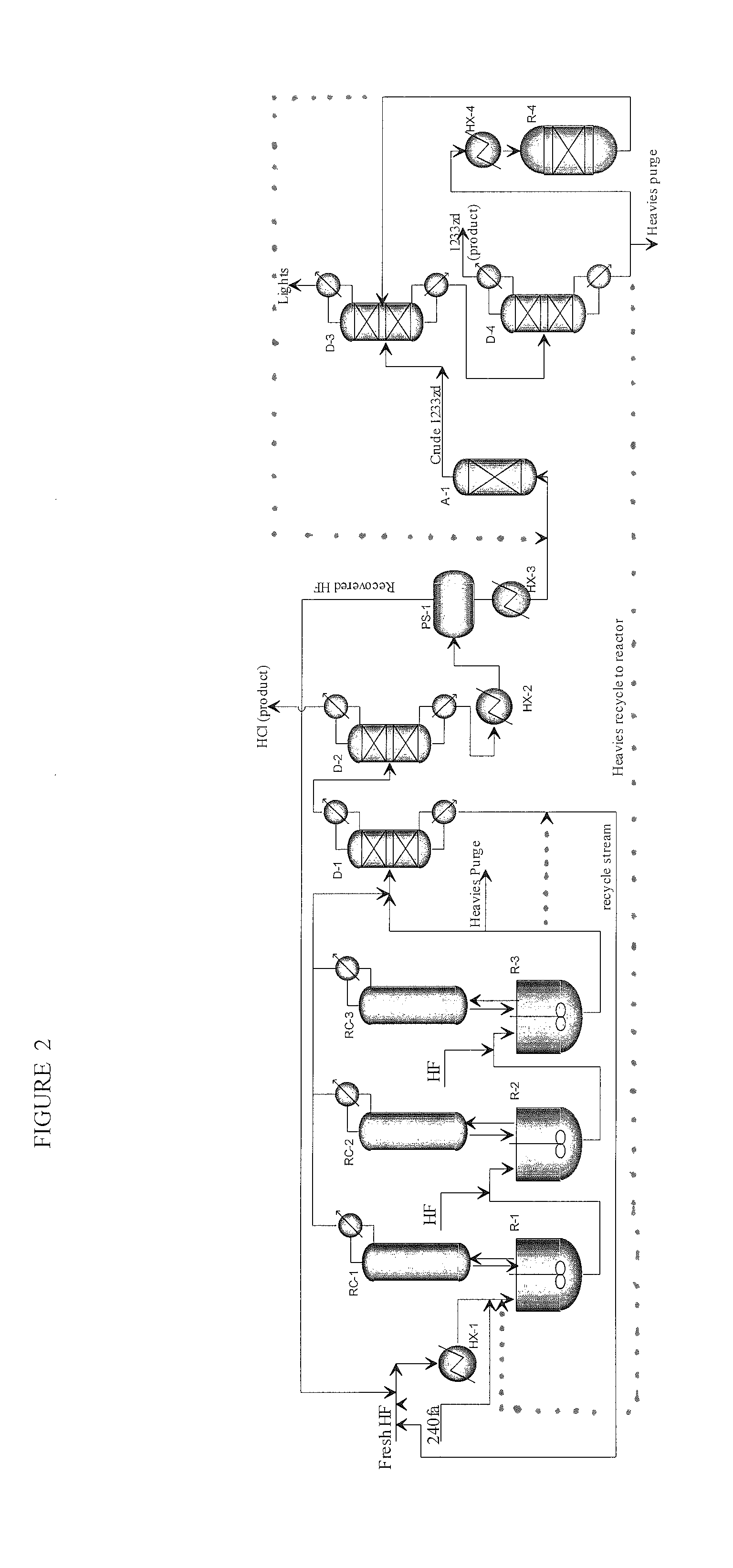 Continuous low-temperature process to produce trans-1-chloro-3,3,3-trifluoropropene