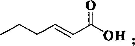 Method for synthesizing (E)-2-hexenoic acid