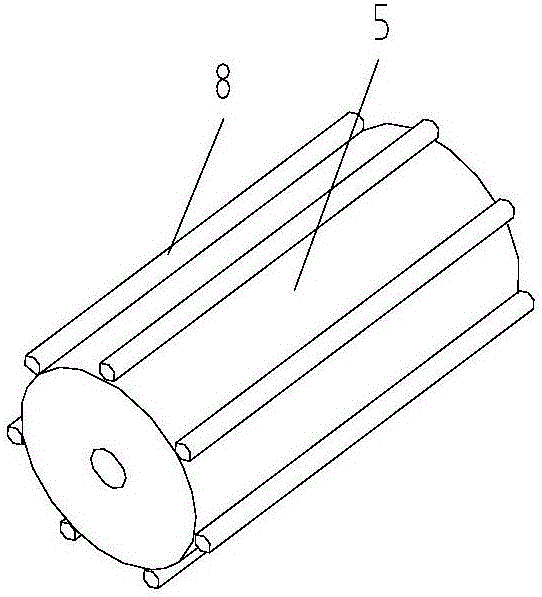 Grooved roller type separating and broken seedling removing mechanism of potato tubers