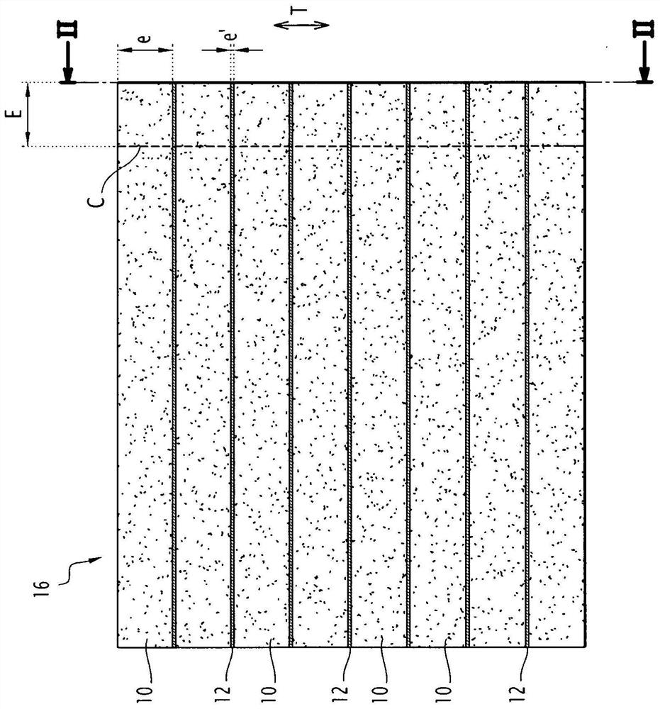 Method for implementing a trim comprising an appearance layer with a strip of wood material