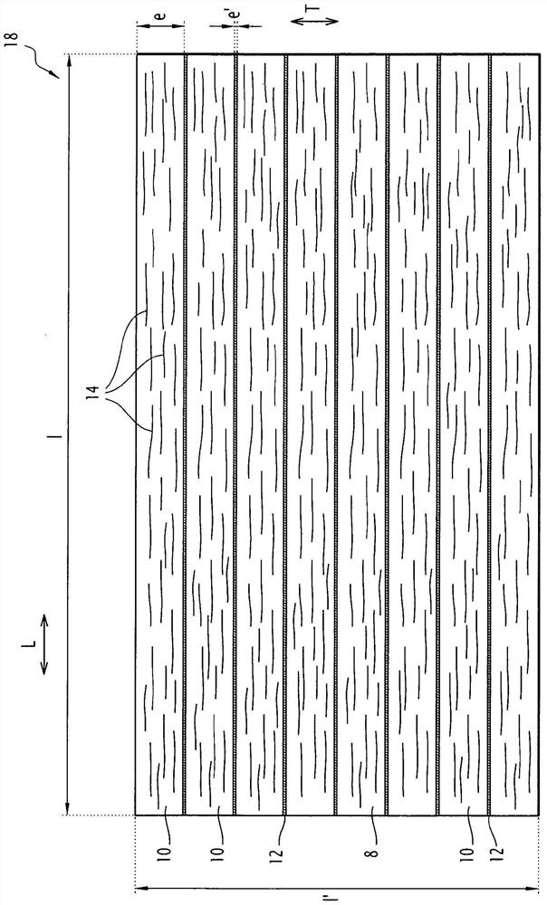 Method for implementing a trim comprising an appearance layer with a strip of wood material