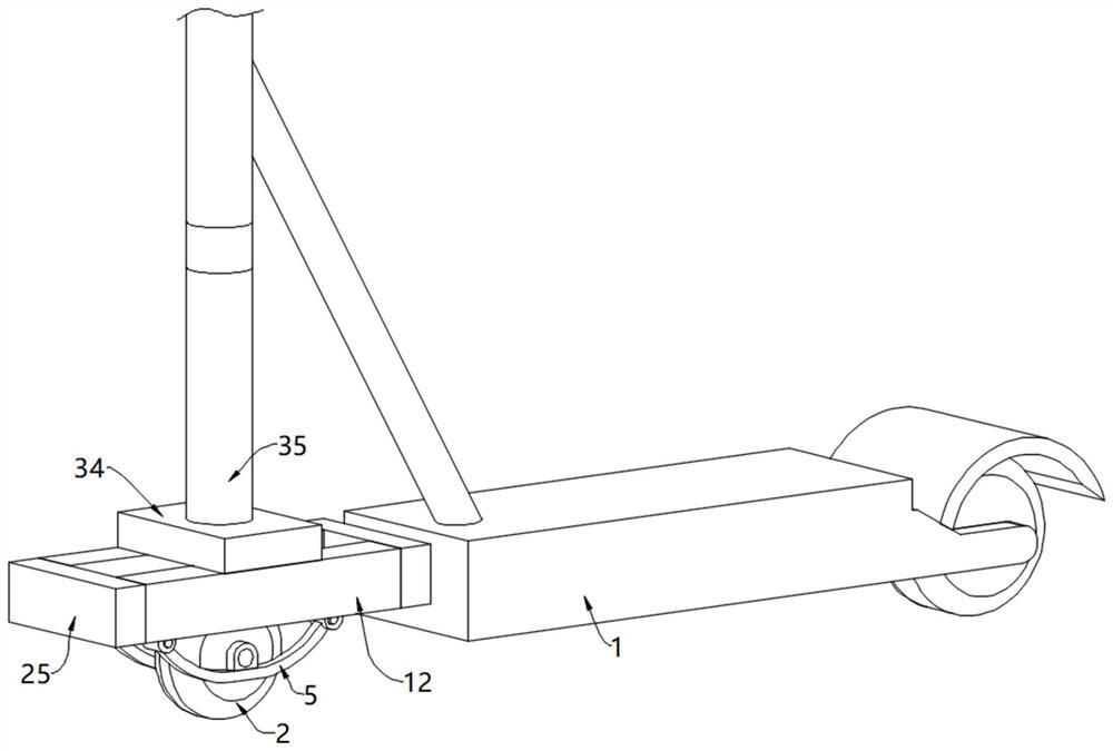 Transverse damping electric scooter