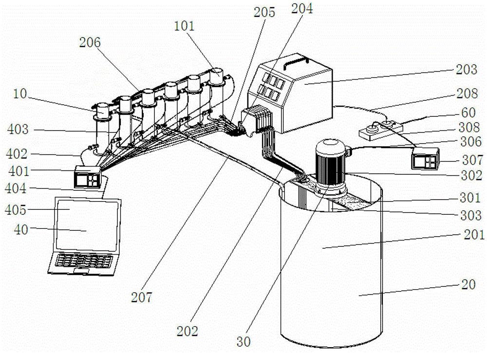 Porous medium biological clogging simulation test device and simulation test evaluation method