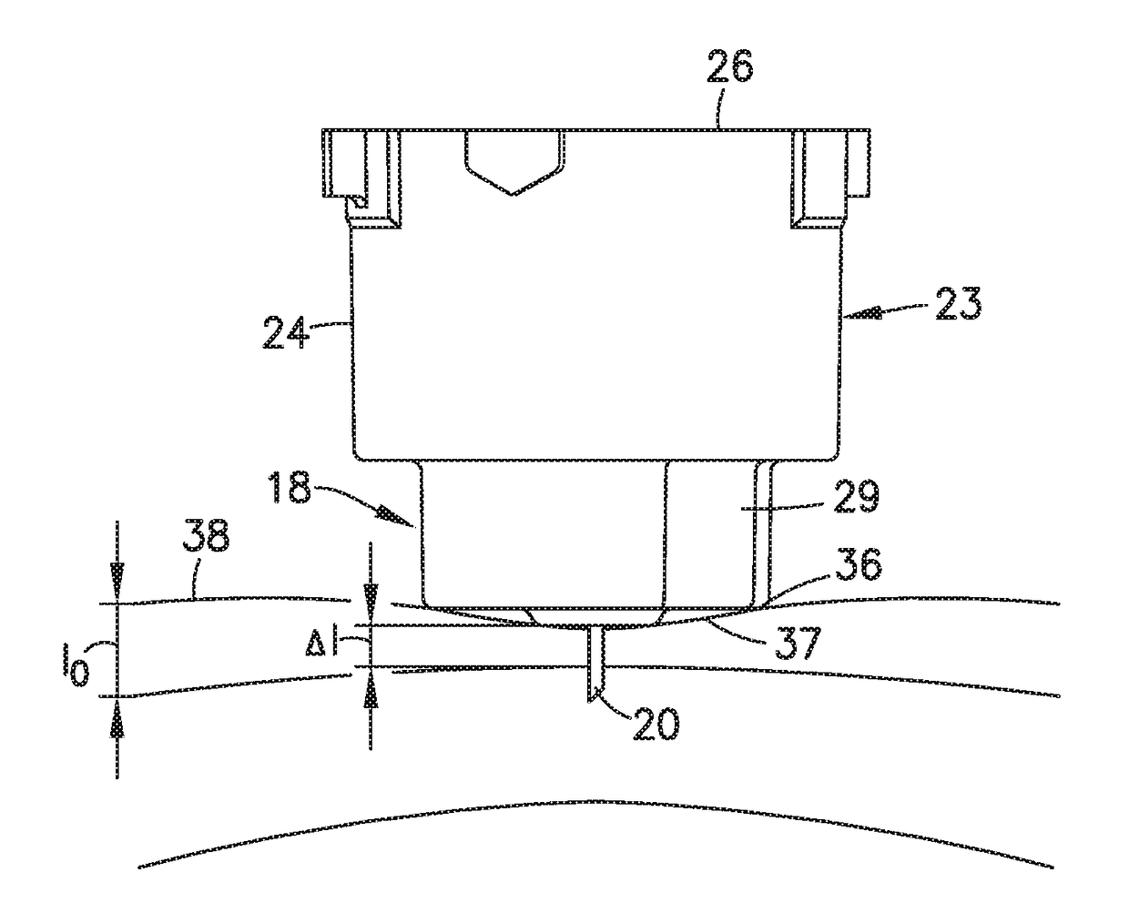 Pen needle hub with a patient contact surface