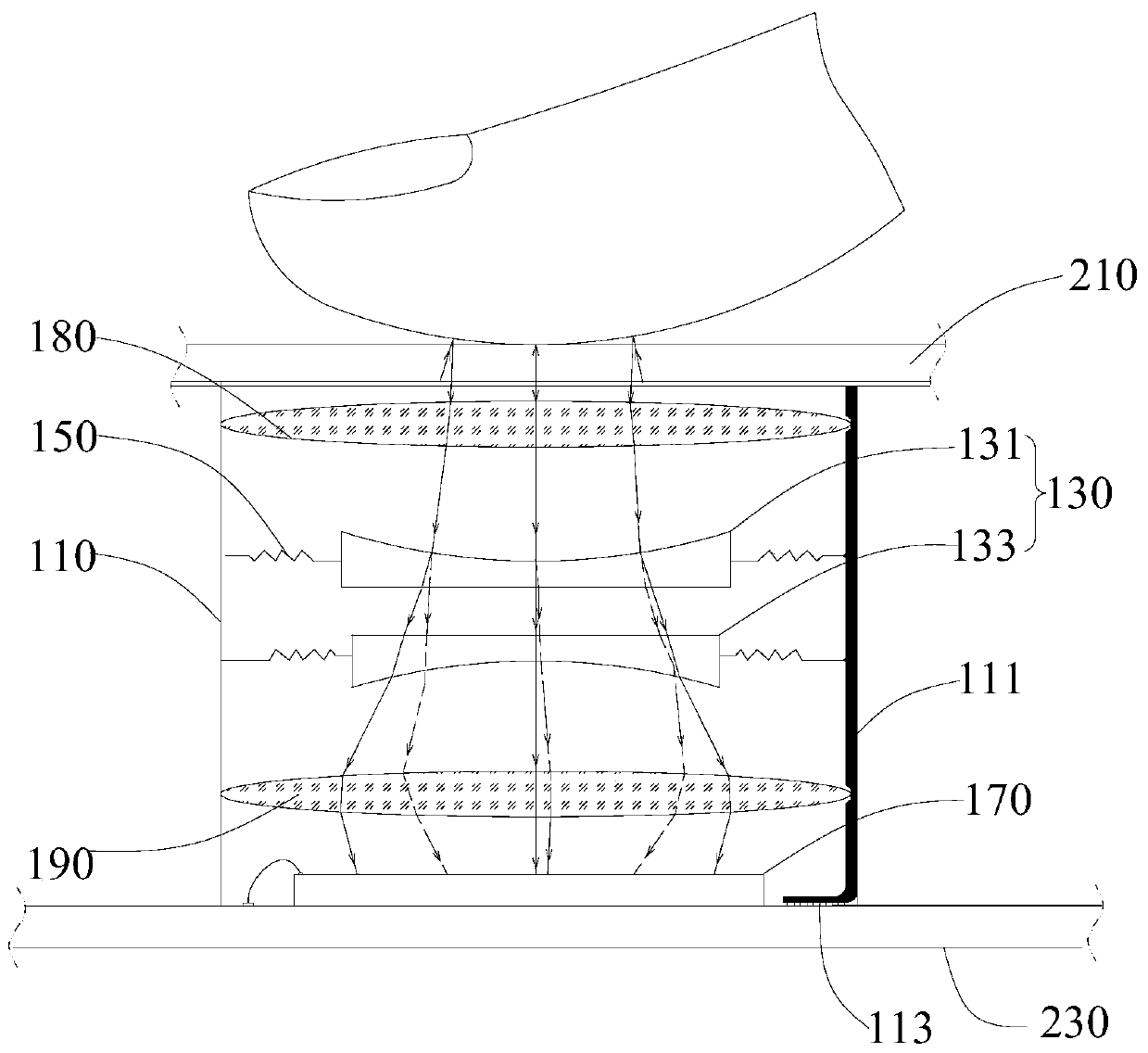 Under-screen optical fingerprint module and fingerprint identification mobile terminal