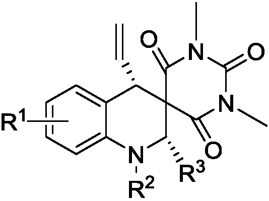 Chiral barbital spiro tetrahydroquinoline compound and preparation method thereof