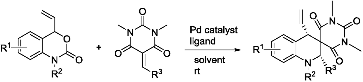 Chiral barbital spiro tetrahydroquinoline compound and preparation method thereof