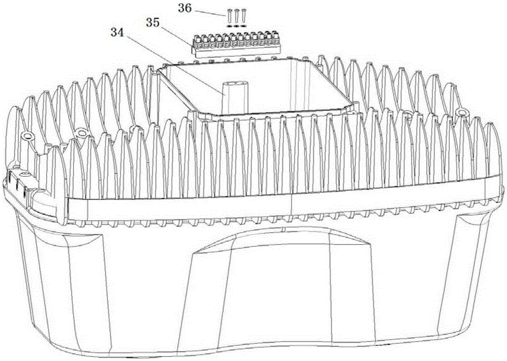 Power supply bin wiring structure for maintaining LED lamp rapidly