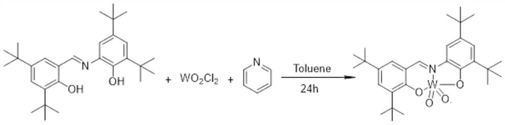 Tridentate [ONO] tungsten coordination compound and optical application thereof