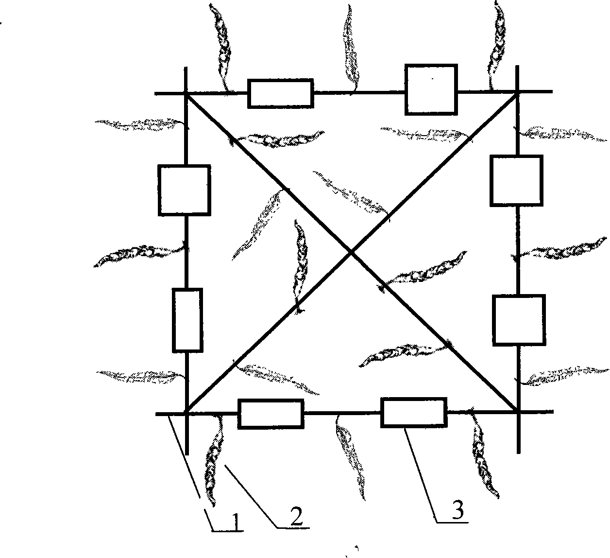 Artificial algae field and construction method thereof