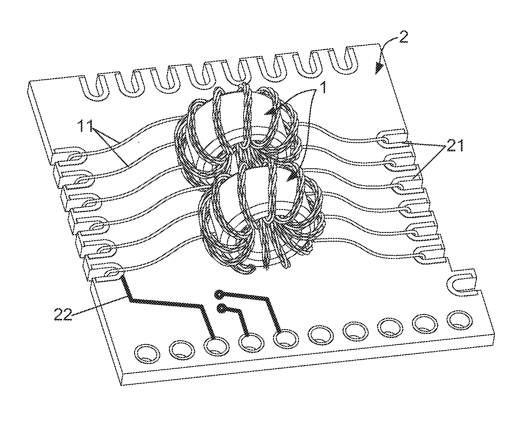 Assembly Structure with Filter Device and Printed Circuit Board and Welding Method for Making the Same