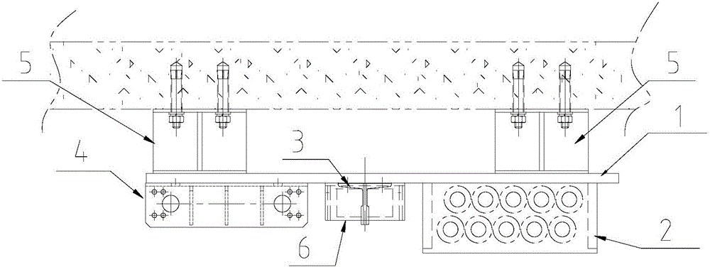 Elevator car rope head installation structure