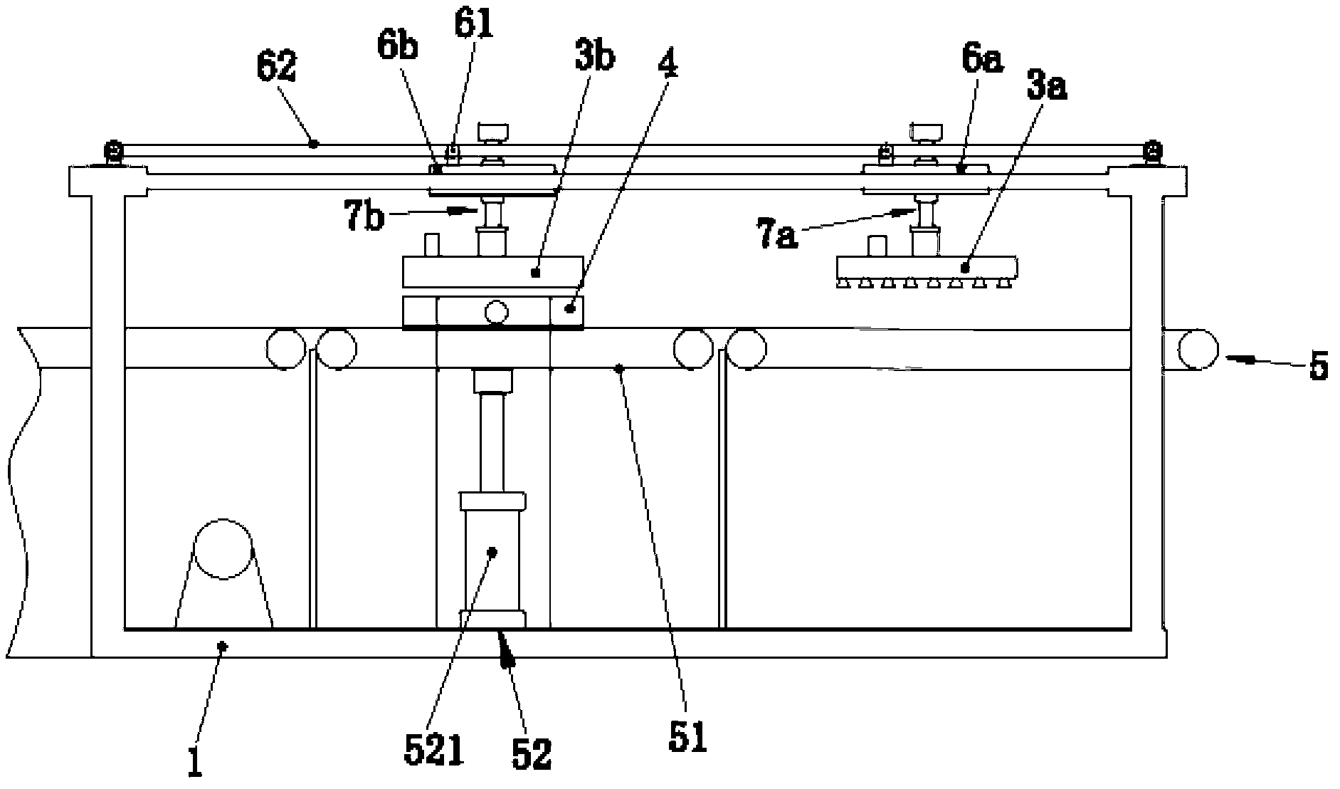 Full-automatic paving machine of ceramic colored code bricks