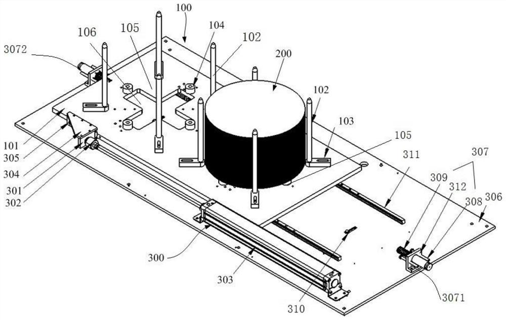 Feeding device and automatic feeding and discharging system