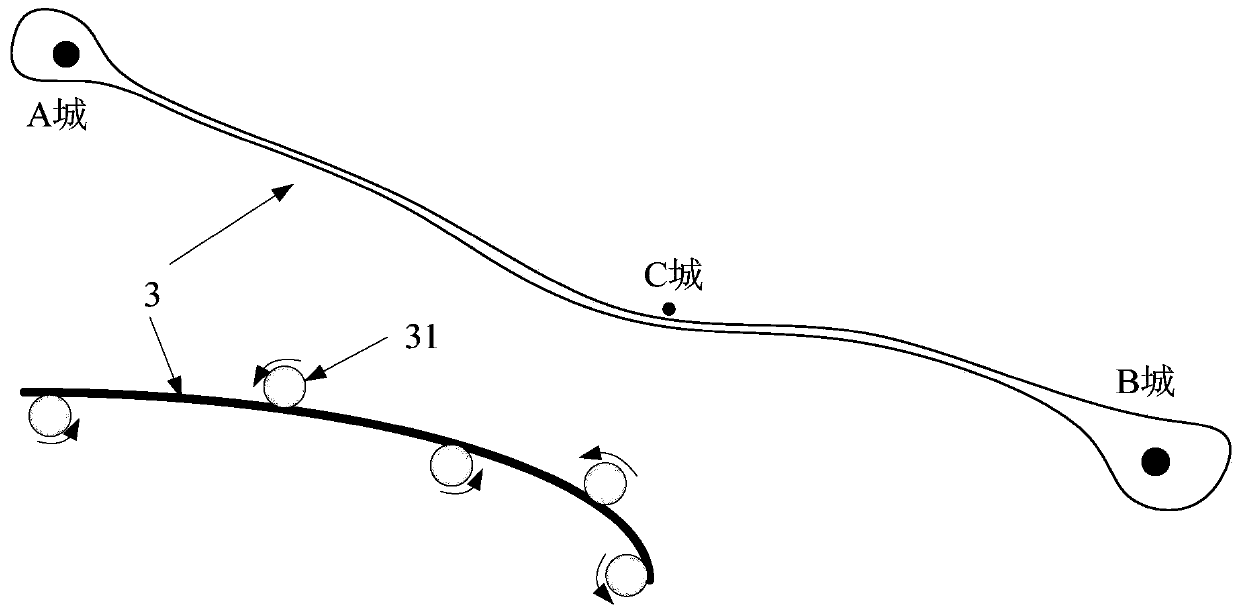 Double-stage track high speed railway transporting system