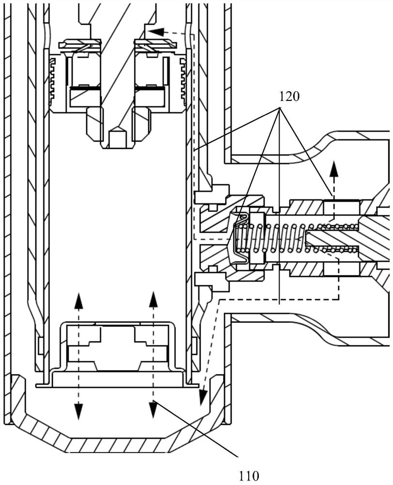 Gas-liquid interconnected suspension system and damping adjusting method