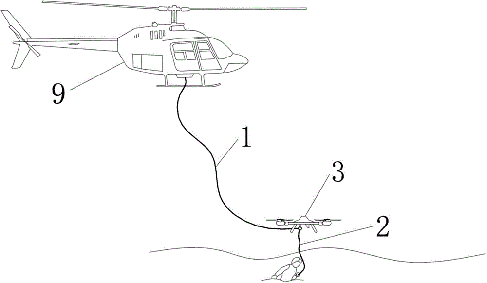 Navigation type device for rescuing and salvaging personnel falling into sea