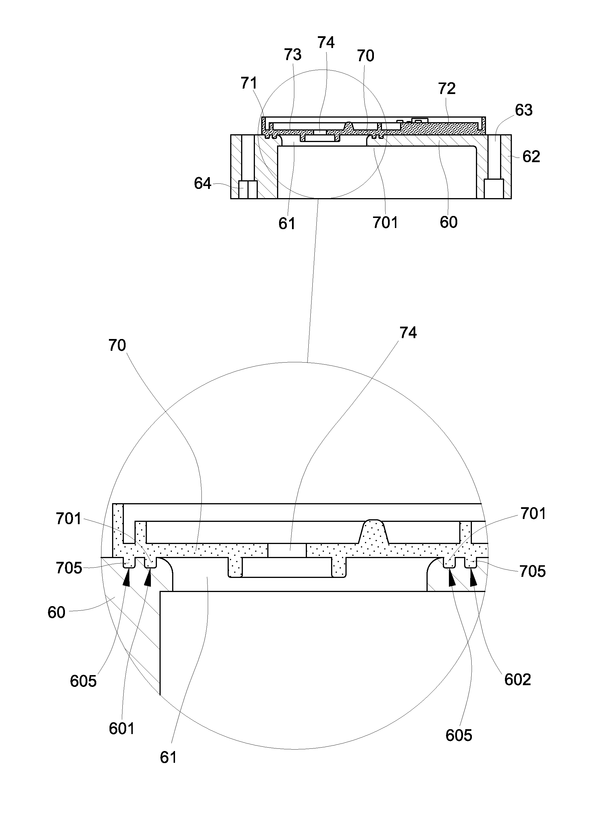 Vibration-reducing structure for compressing diaphragm pump