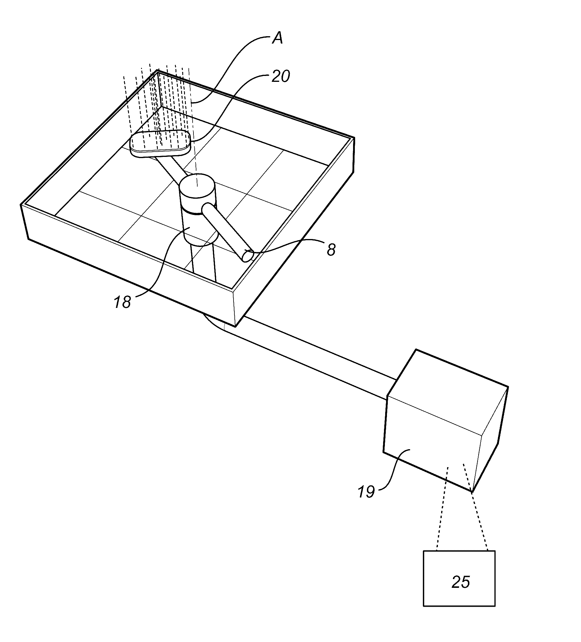 Arrangement in a dishwasher for creating a wash zone with intensified washing