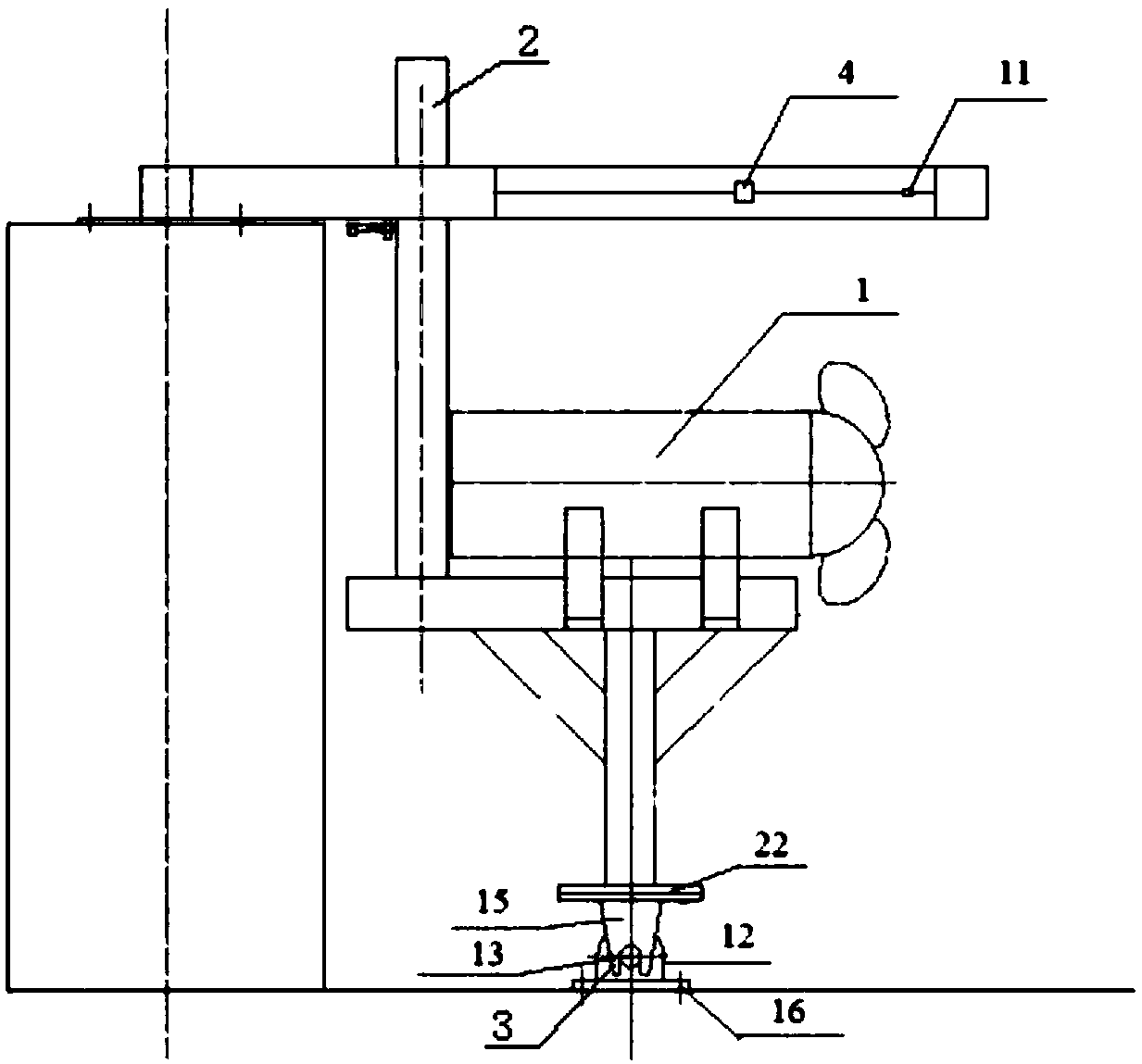 Submersible mixer experimental device