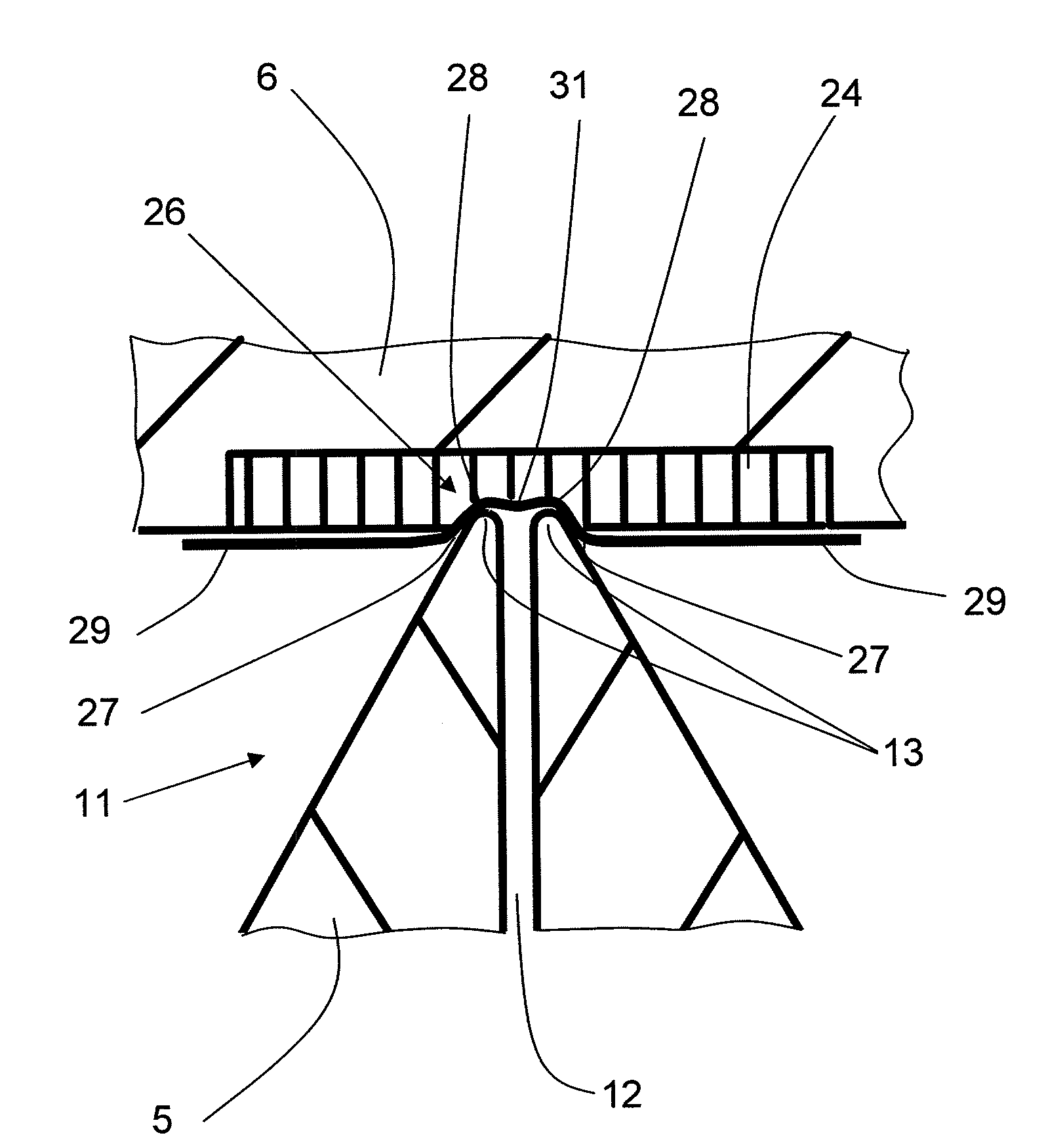 Device for forming a groove