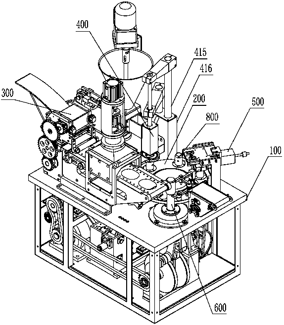 A compact filling food forming machine